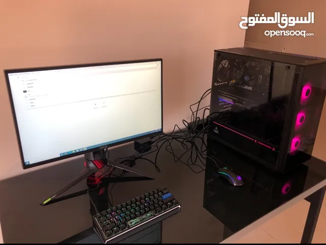 Full High-End Gaming PC with monitor and keyboard