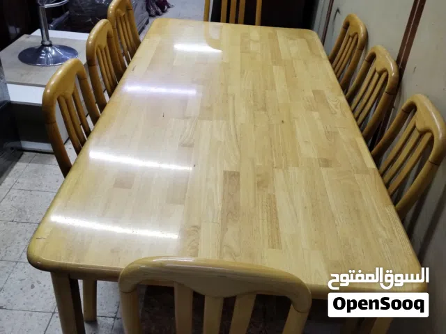 طاولة سفرة خشب زان 8 كراسي بحال الوكالة