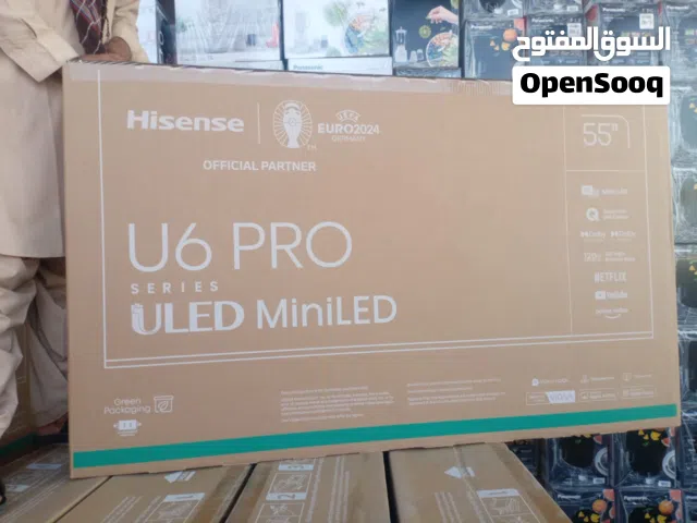 شاشة هايسنس 55 بوصة ( الكيوليد ميني ليد) اخر اصدار اسمارت فوركي بسعر 620$ الموديل الحديث 55U6NPRO
