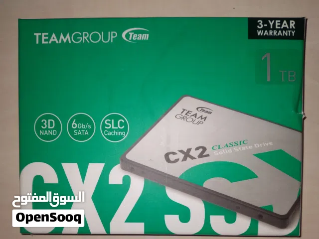 جديد TeamGroup CX2 1TB SSD السعر 800 و نقبل الدفع بي الحوالة مع فرق السعر يمشي مع الكمبيوتر و الاب ت