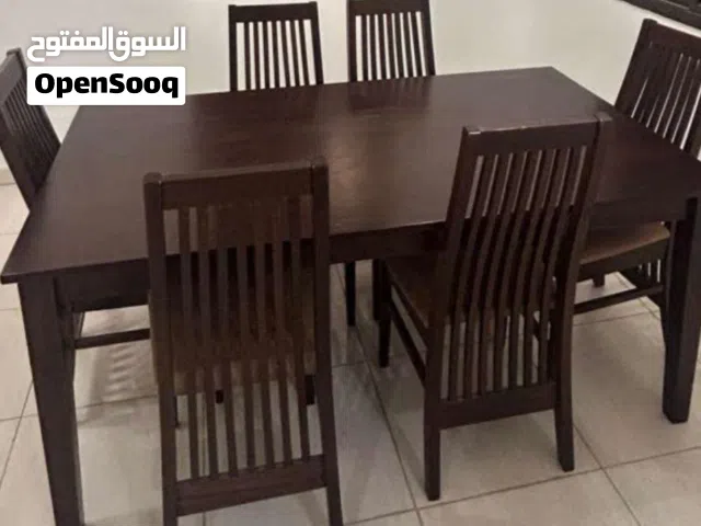 سفرة طعام ماليزية + 6 كراسي  فرش 6 شهور