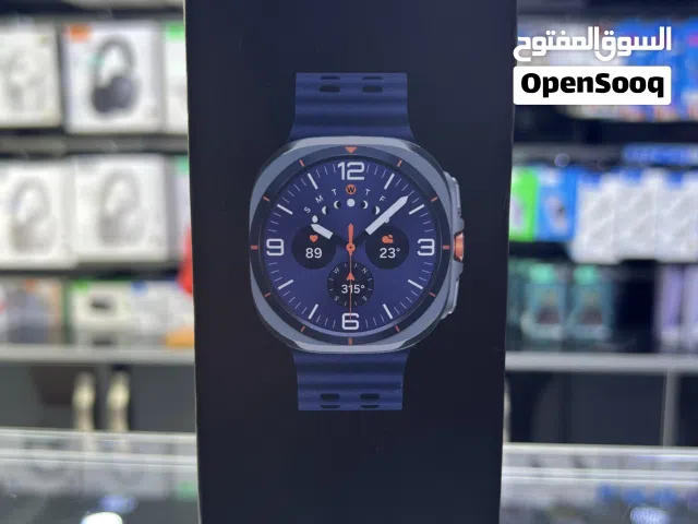 Samsung (watch Ultra) موديل (2025) متوفرة جديدة باللون ازرق تيتانيوم المميز حبة واحدة فــقــطــ