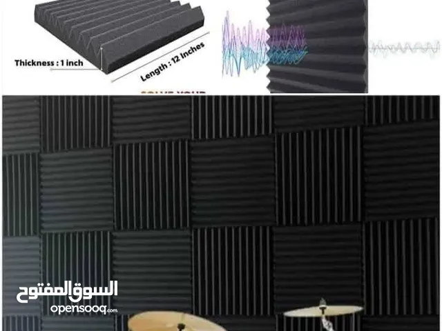 اكوستيك فوم عازل صوت للاستديوهات و المسارح يعمل علي تنقية الصوت و منع صدي الصوت سمك القطعه 3.5 سم