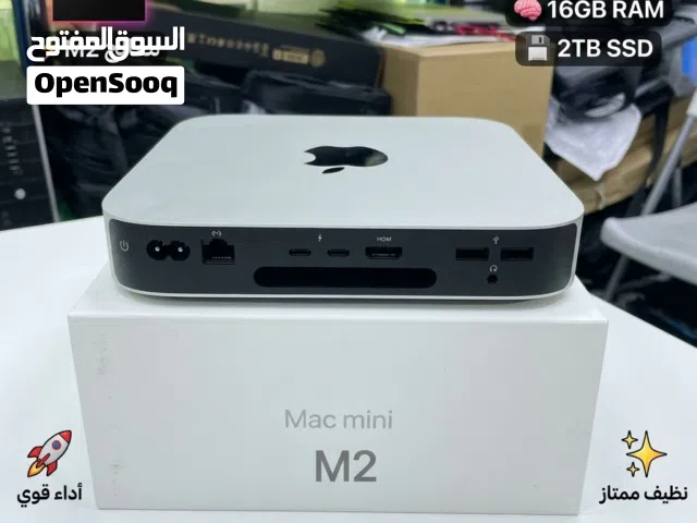 للبيع Mac mini M2 (موديل 2023)  المعالج: M2  الذاكرة: 16GB RAM التخزين: 2TB SSD