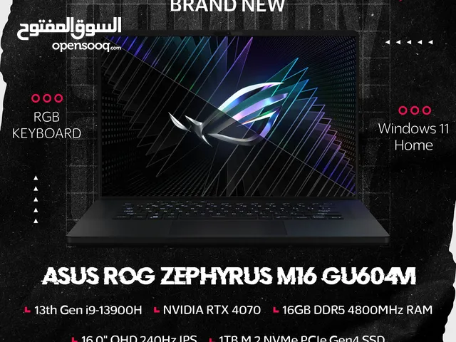 Asus Rog Zephyrus M16 RTX 4070 16GB RAM i9 13900H - لابتوب جيمينج من اسوس !