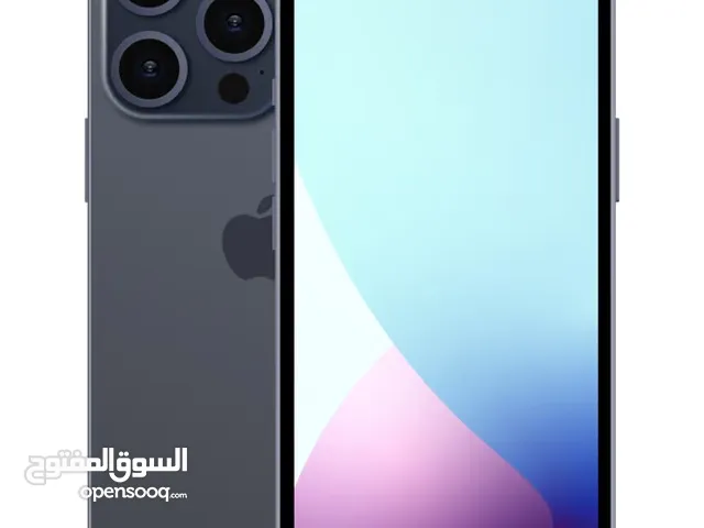 آيفون 15 pro max جديد مش مفتوح فلكرتونة مع شاحن وكفر ولزقة  التخزين 256