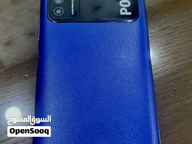 POCO M3  لون : ازرق   مساحة : 64  بطارية :6000
