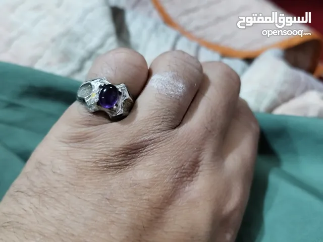 محبس فضة بحجر اليشم