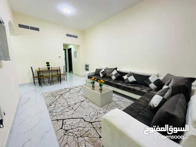 F3 / للايجار الشهري في عجمان - غرفة وصالة  -  الراشدية 3  -  مفروشة فرش جديد  -  شامل جميع الفواتير