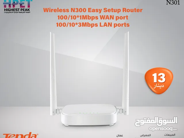 Tenda N301 جهاز التوجيه اللاسلكي N300 سهل الإعداد