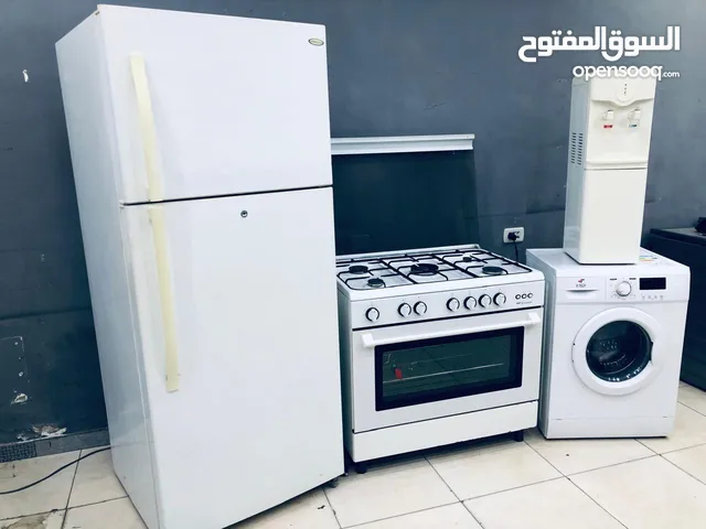 بكج ابيض اربع قطع ثلاجه جنرال 22 قدم تبريد هوا موفره للكهرباء غاز بومباني 90 سم كهربا شغ