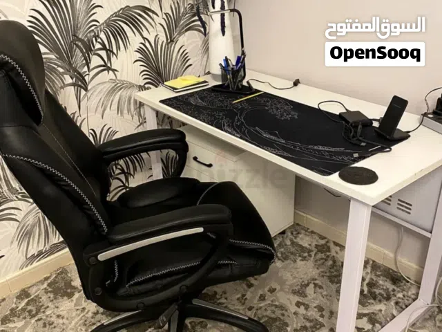 Desk for Home Office with Revolving Chair and 2 drawer chest