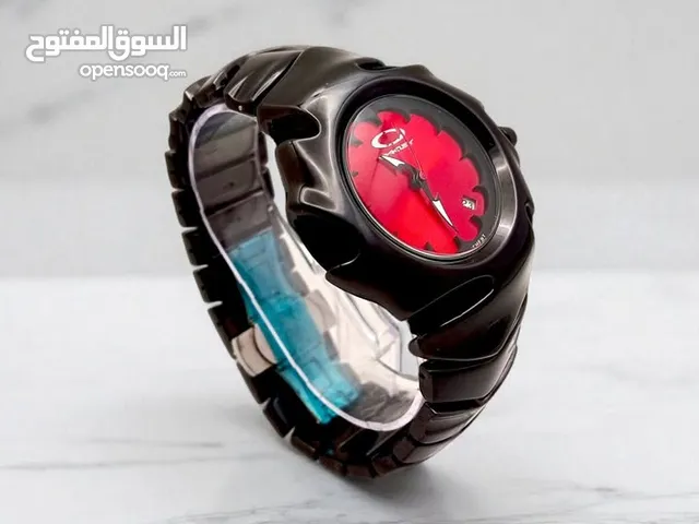 (FREE DELIVERY) Famous Sports Watch Glossy Black & Red