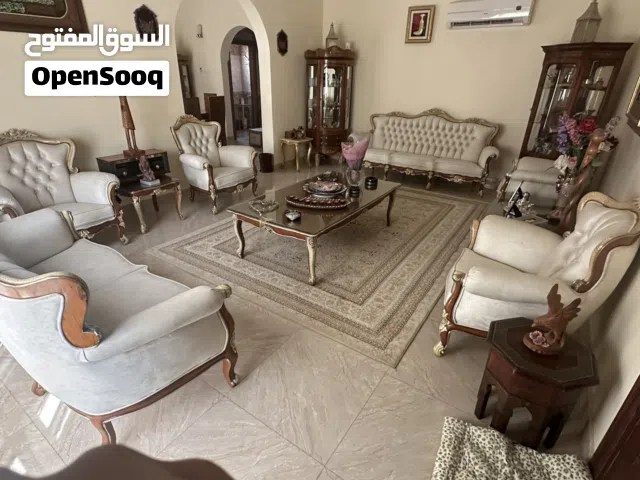 Luxury Hardwood Living Room Set Sofa Chairs Tables طقم أثاث مجلس فاخر كامل كنب وكراسي وطاولات