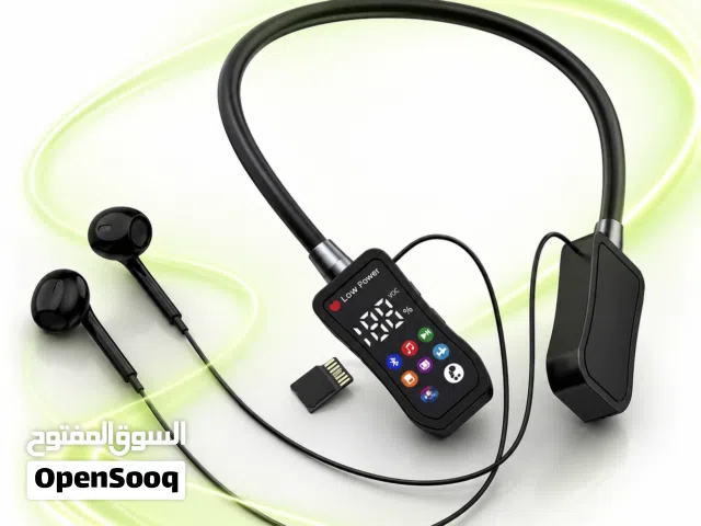 سماعة رقبة Aroima M34 بلوتوث 5.4 - شاشة LCD - 20 ساعة - TF Card - تغيير صوت وألعاب