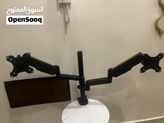 ستاند شاشتين كمبيوتر احترافي مزدوج – Hydraulic Gas Spring Dual Monitor Arm – ألماني الصنع