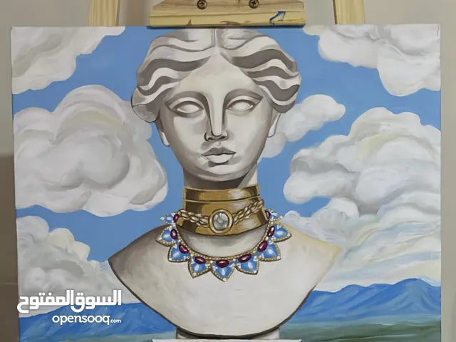 لوحة فنيه تمثال في الخارج