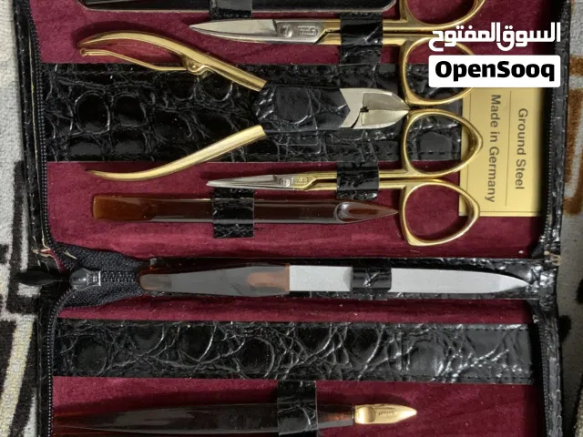 طقم مانيكير سولينجن (Solingen) ألماني أصلي - ختم قديم - كامل 10 قطع - مطلي بذهب