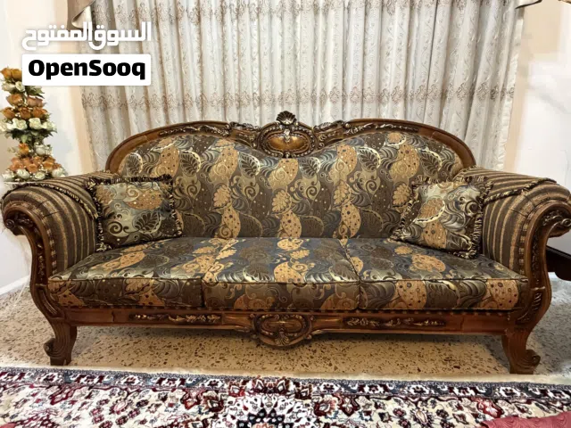 طقم كنب خشب دمياط بحالة ممتازة