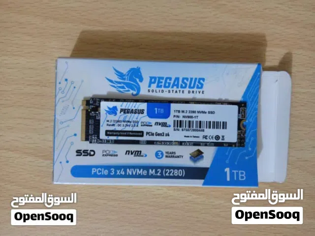 هارد SSD Pegasus 1TB M.2 NVMe أصلي بحالة الوكالة - فحص صحة 100%