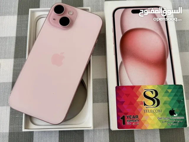 Iphone 15 pink 128GB used like new شرق اوسط