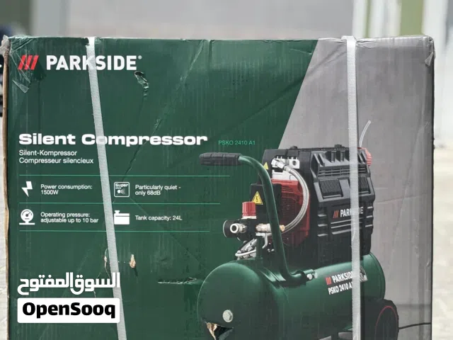 Quiet compressor PARKSIDE PSKO 2410  ضاغط هادئ PARKSIDE PSKO 2410، 68 ديسيبل Oil-free motor that doe