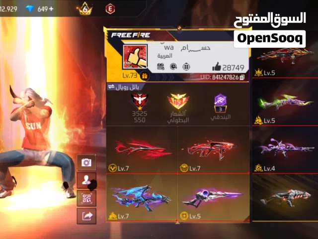 Free Fire Accounts and Characters for Sale in Beheira