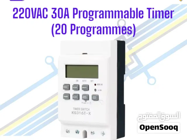 220VAC 30A Programmable Timer - 20 Programmes