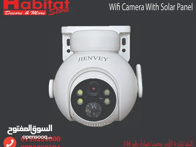 كاميرا مراقبة شمسية ذكية ضد الماء مع رؤية ليلية ملونة Wifi Battery Powered Camera With Solar Panel
