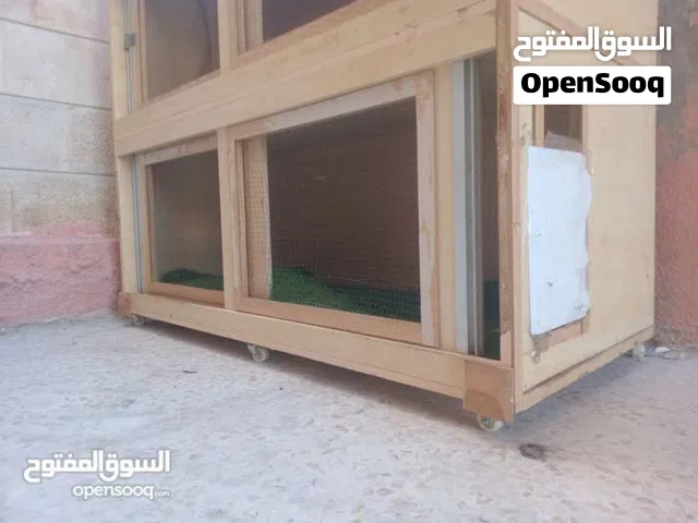 قفص طابقين ابواب سحاب مع عجلات خشب مقاوم للماء والرطوبة