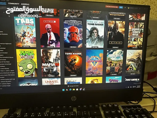 حساب ستيم يحتوي 8971 لعبة وافضل الالعاب منها gta و horizons call of duty والسعر قابل التفاوض