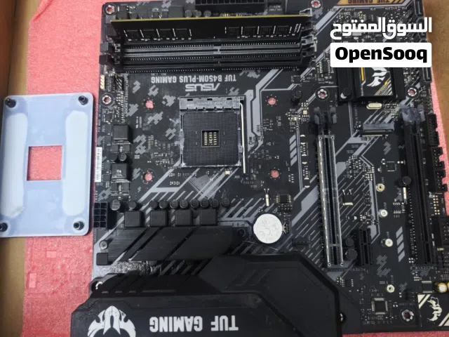 لوحة ام احترافية  asus TUF Gaming b450 +  مبرد ستوك am4