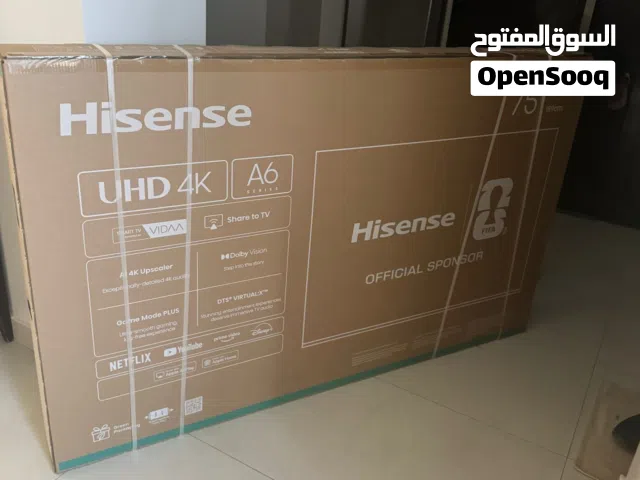 تلفزيون Hisense 75 بوصة 4K سمارت A6 Series