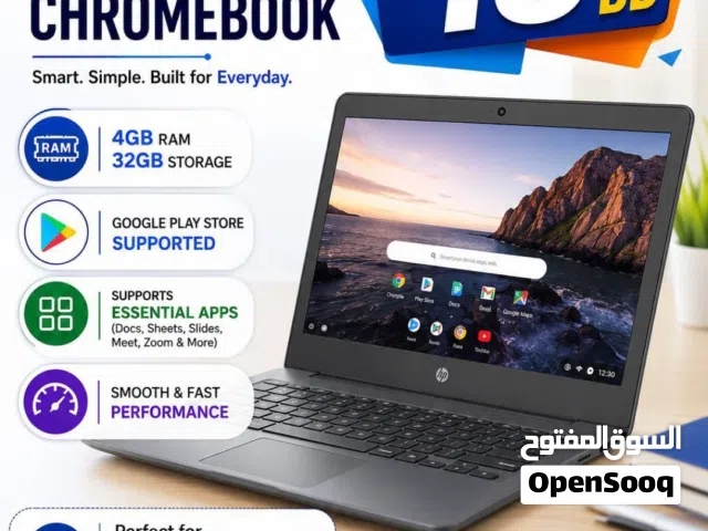 HP Chromebook – 4GB RAM  32GB Storage