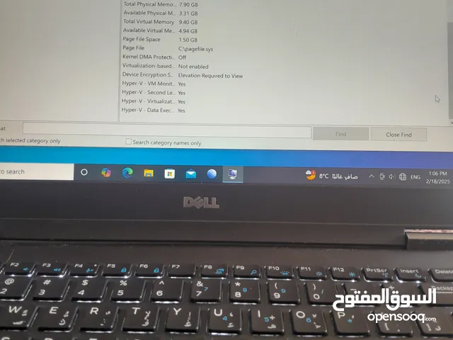 لاب توب ديل لوتيتيود Core i7  الجيل السادس بحالة جيدة