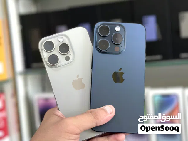 عرض خااص : iPhone 15 pro 256gb هواتف بحالة الوكالة مع ضمان و ملحقات بدون اي شموخ أو مشاكل و بأقل سعر