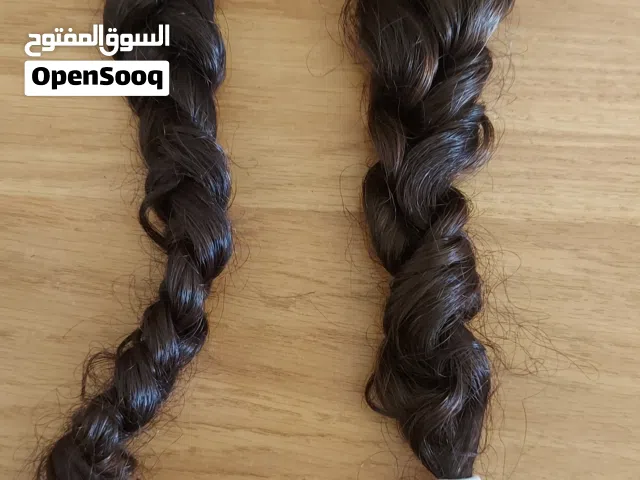 شعر طبيعي بدون صبغة طول 47 سم كثافة وسط ممكن عمله اكستنشن لون بني