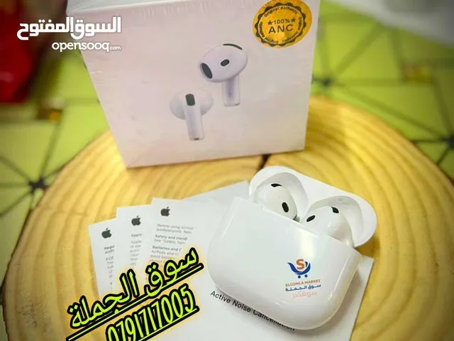 أختار الأصلي وريح راسك النسخة الأحدث والأقوى بطارية تصل إلى 5ساعات من الأستخدام Apple AirPods 4 AN