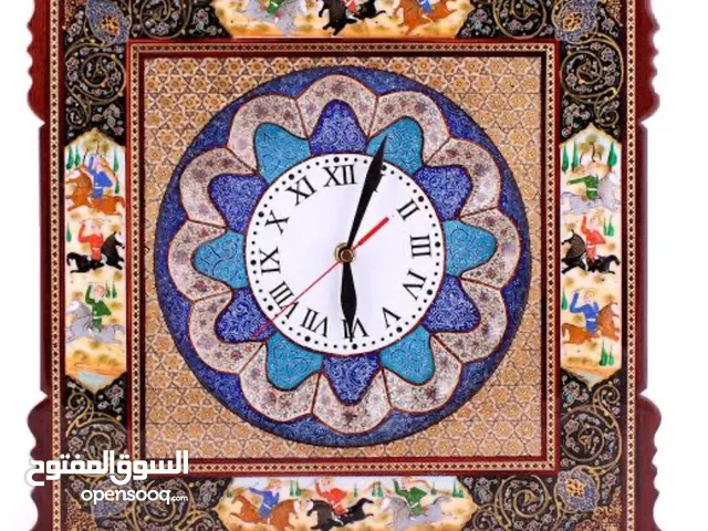 wall clock handcraft of iran, khatamkari art