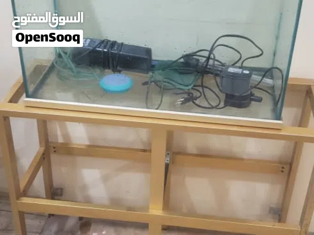 حوض سمك مبطن المونيوم العرض 70 سم الارتفاع 50 سم  اطارات المونيوم فوق وتحت مع ماساه المونيوم الارتفا