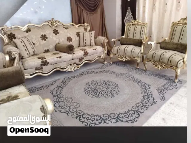 طقم كنب تفصيل خشب زان 7مقاعد 220دينار اربد