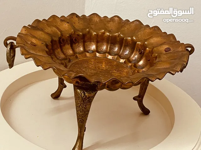 نحاسيات قطعة قديمة نقش يدوي وعقيق سليمان خام