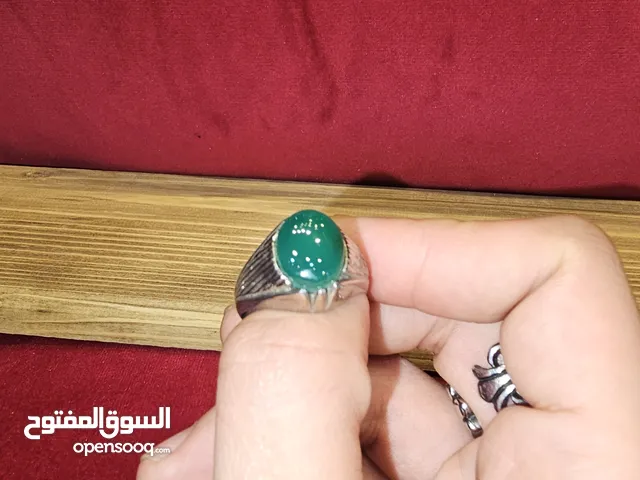 انگشتر نقره مدل 2023 یاقوت سبز