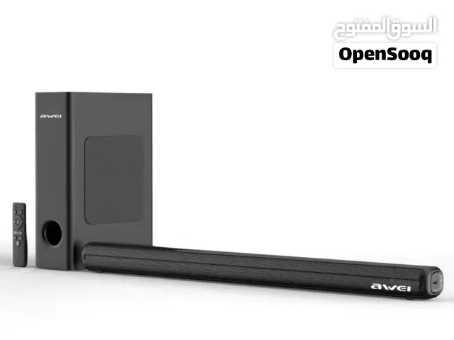 Soundbar with subwoofer مع هدية مشغل اسطوانات فقطط 99 دينار