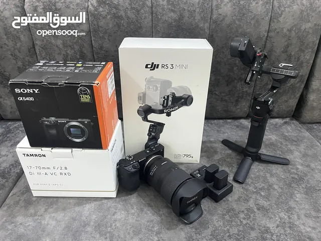 ‎كاميرا Sony a6400 للبيع مع عدسة tamron 17-70  f2.8 و قيمبل dji rs3 mini مستعملة شبه جديدة