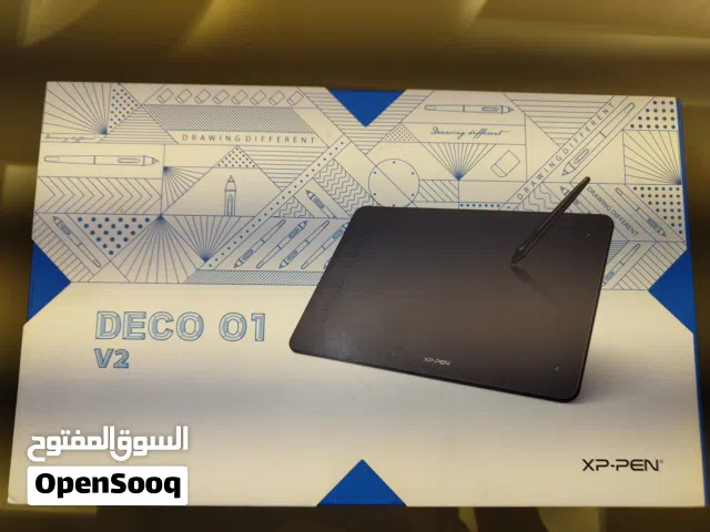 لوحة رسم XP-Pen Deco 01 V2 شبه جديدة مع كامل الملحقات