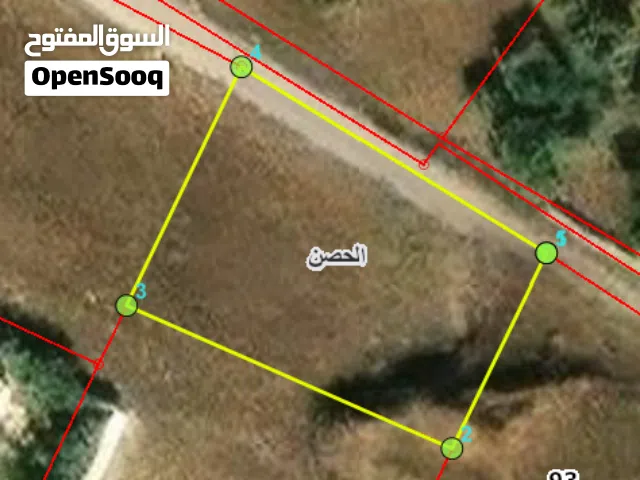 ارض 750م - الحصن - حوض قطعة الاصبح - قرب مضافة الرشدان بسعر 50000