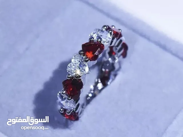خاتم فضة بشكل بسيط وانيق