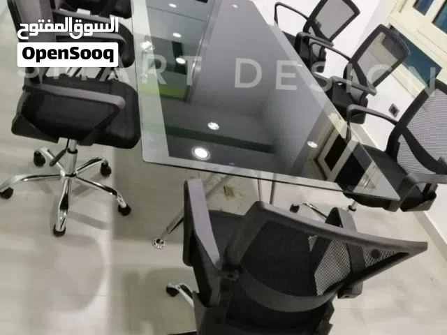 ترابيزه اجتماعات/ ميتينج روم زجاج سكوريت متاح جميع المقاسات اثاث مكتبي Meeting room/Meeting table