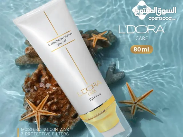 كريم واقي من الشمس بدون لون +SPF50 مناسب لجميع أنواع البشرة - لدورا كير - 80 مل